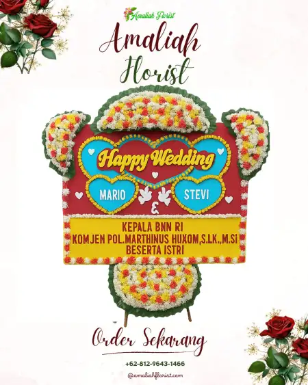 Papan Bunga Pernikahan Menjangan